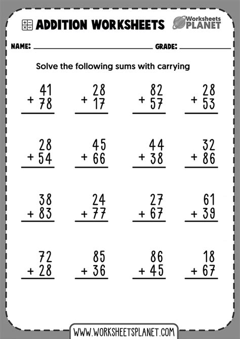 2 digit addition worksheets|2 Digit Number Addition Worksheets (teacher made).